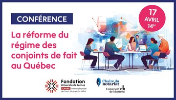 Conférence : La réforme du régime des conjoints de fait au Québec