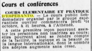 Cours d'Espéranto gratuits