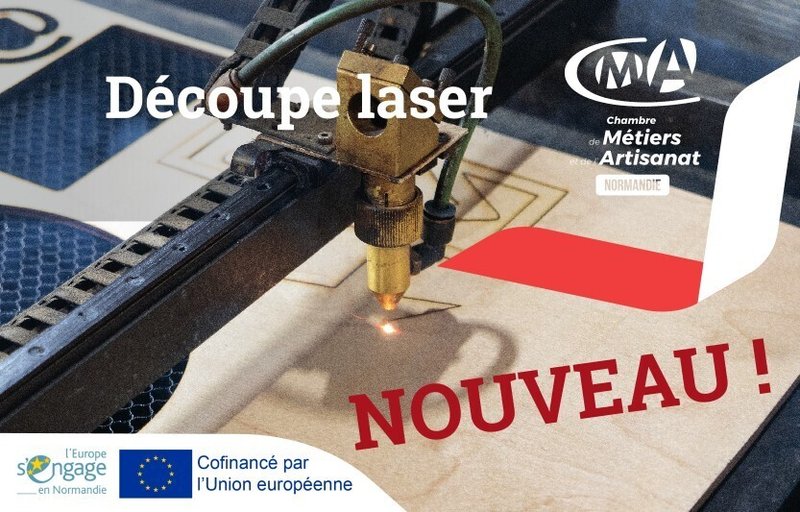 Atelier découpe et gravure laser CMA Caen