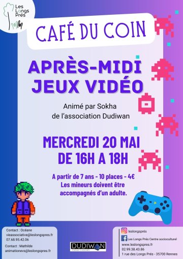 Après-midi jeux vidéo au Café du coin