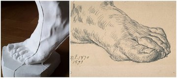 Modelage & dessin : le pied