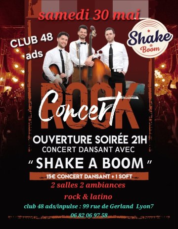 Soirée concert dansant avec " SHAKE A BOOM "