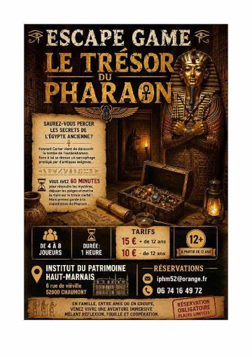 Escape game Le trésor des pharaons