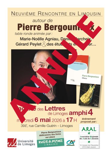 9ème  Rencontre en Limousin autour de Pierre Bergounioux