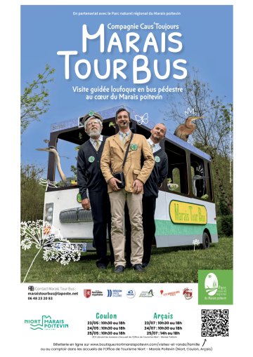 "Marais Tour Bus" visite décalée en bus pédestre à Arçais
