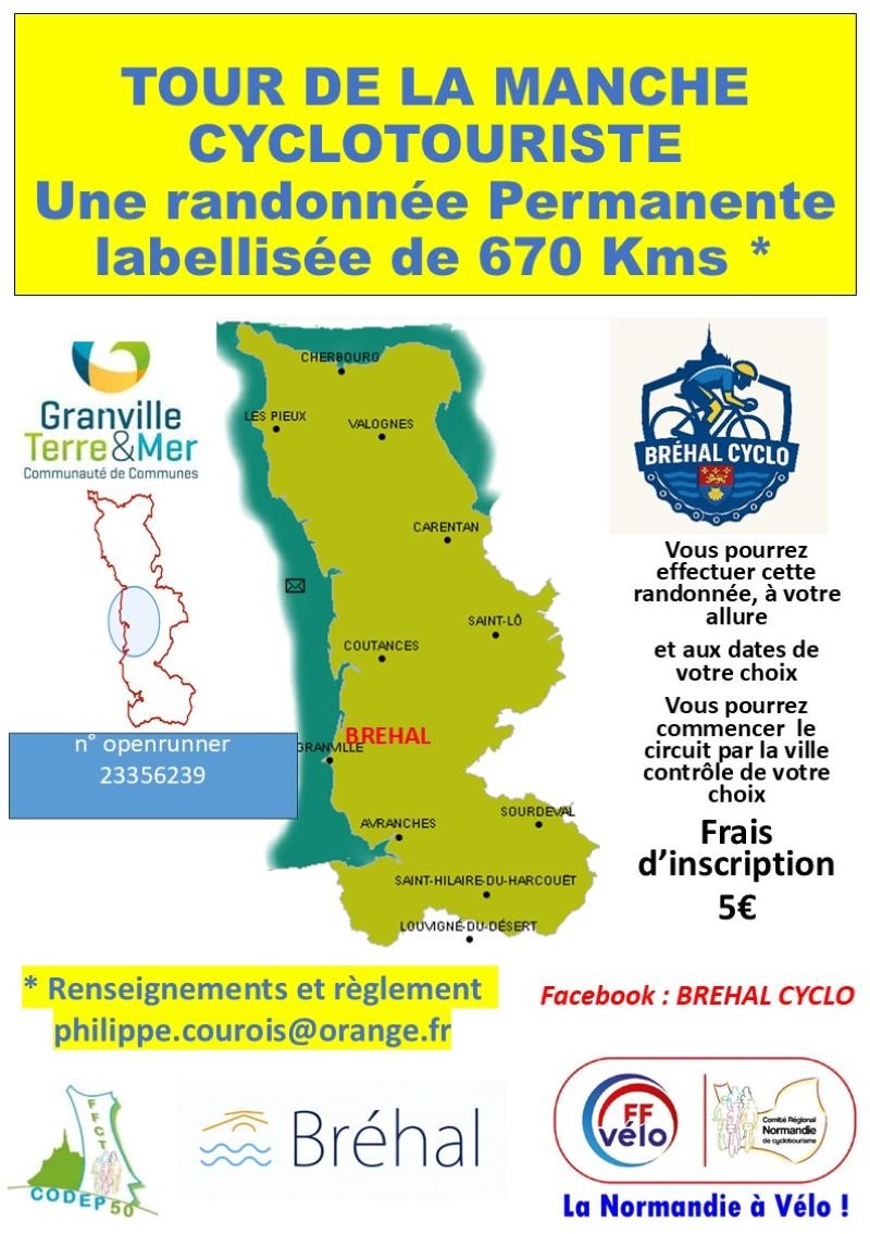 Tour de la manche cyclotouriste - circuit permanent