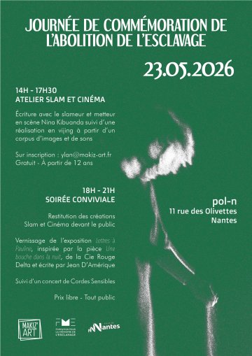 23 MAI - Journée de commémoration de l'abolition de l'esclavage, à pol-n