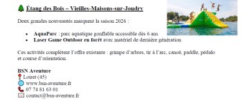 Activités à l'Etang des Bois