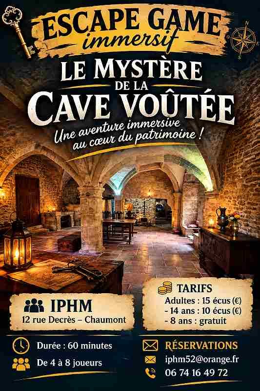 Escape game Le mystère de la cave voûtée