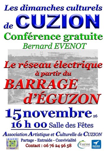 Conférence "Le réseau électrique à partir du barrage d'Eguzon"