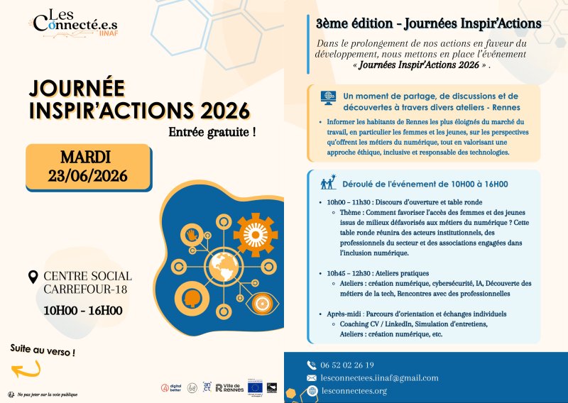 Journée Inspir'Actions 2026 — Numérique, emploi & orientation | Les Connectées IINAF