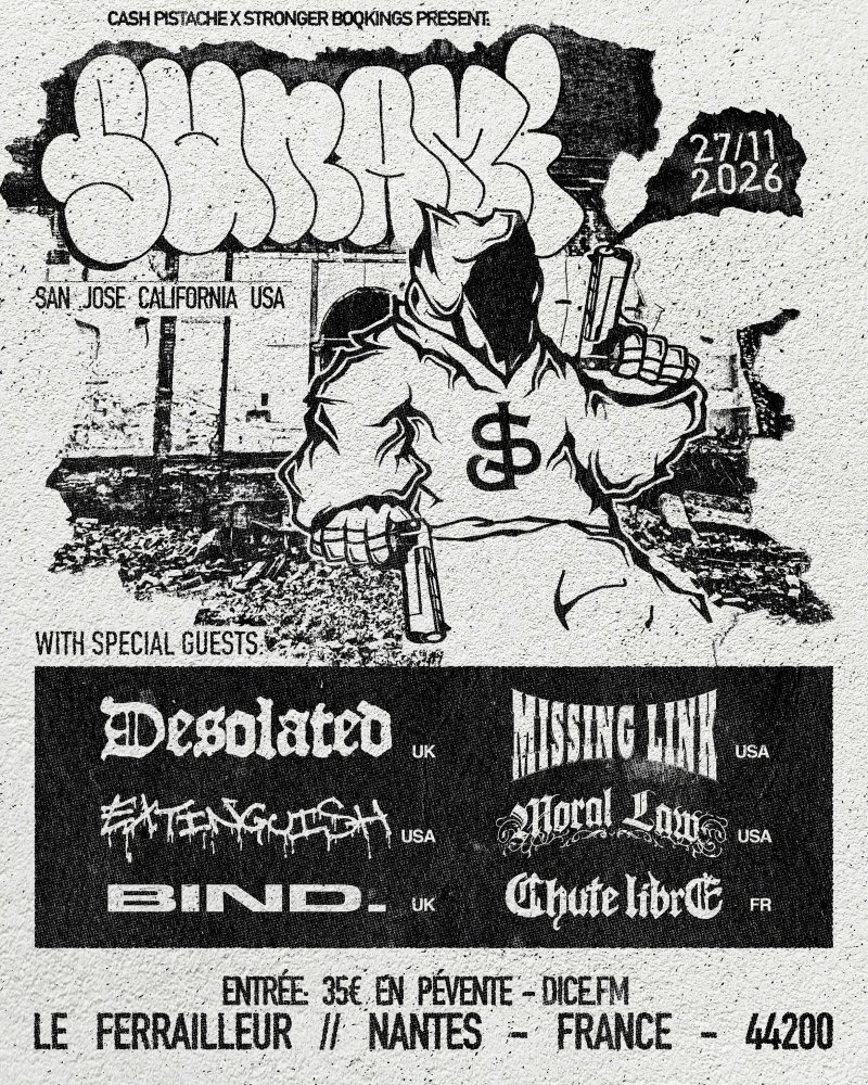 Sunami + Desolated + Missing Link + Extinguish + Moral + Bind. + Chute libre