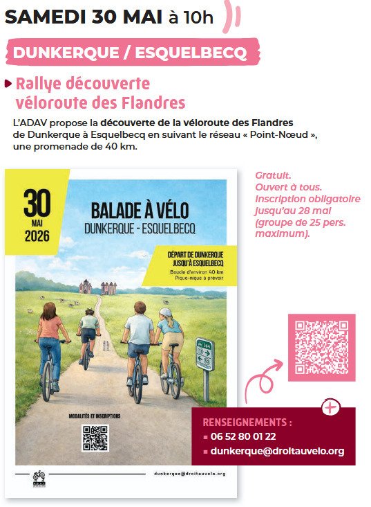 Rallye découverte véloroute des Flandres Dunkerque - Esquelbecq