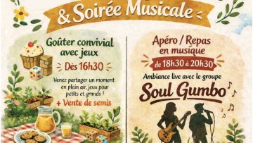 Goûter au jardin & soirée musicale