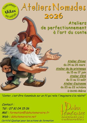 Atelier nomade : perfectionnement à l'art du conte