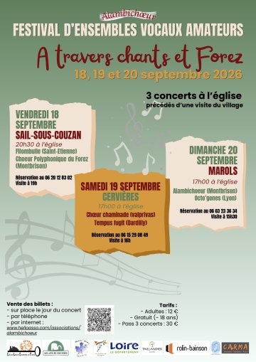 Festival A Travers chants et Forez - 20 septembre à 17h00