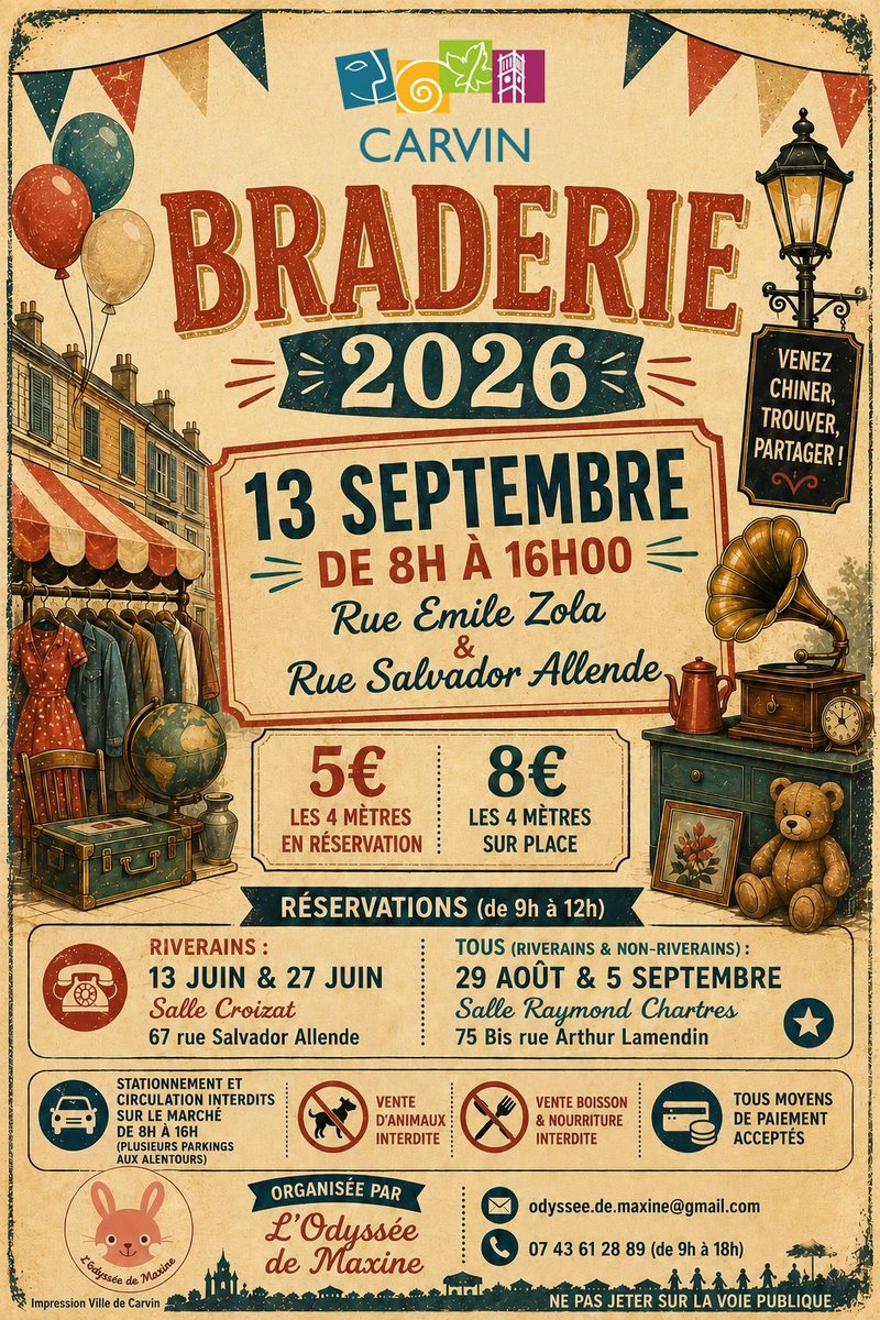 [Reprogrammé] Inscription à la braderie de septembre