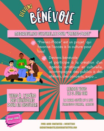Apéro "deviens bénévole médiateur.ice culturel.le