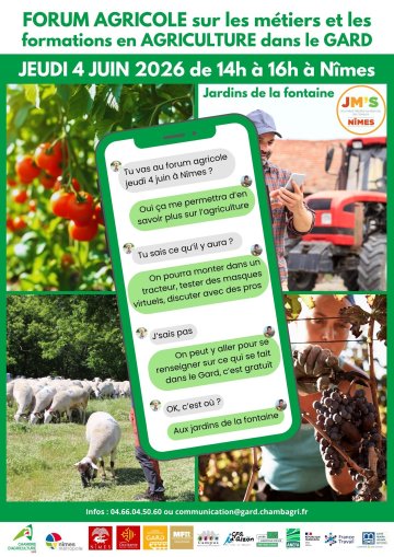 Forum agricole sur les métiers et la formation en agriculture dans le Gard