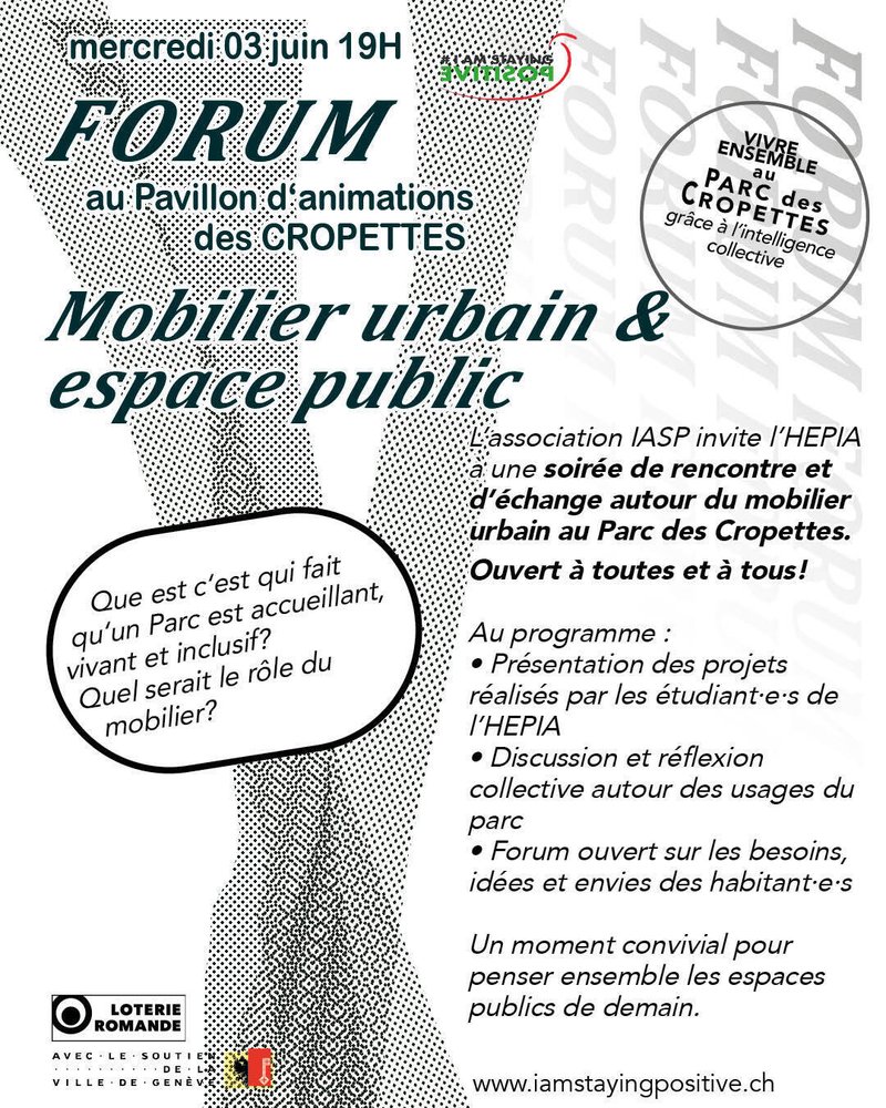 FORUM au Pavillon d‘animations des CROPETTES