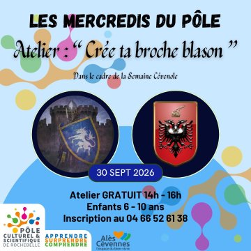 Les Mercredis du Pôle "Crée ta broche Blason"