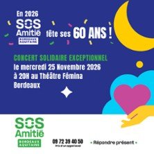 Concert S.O.S Amitié Bordeaux - Christophe Malavoy - Astrid Patay - Maximilien Wang