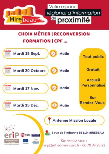Permanences ERIP à Mirebeau