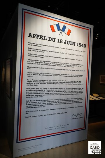 Visite libre de l'exposition : « Le temps de la guerre.1939-1945 dans le Gard »