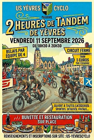 2h de tandem de Yèvres