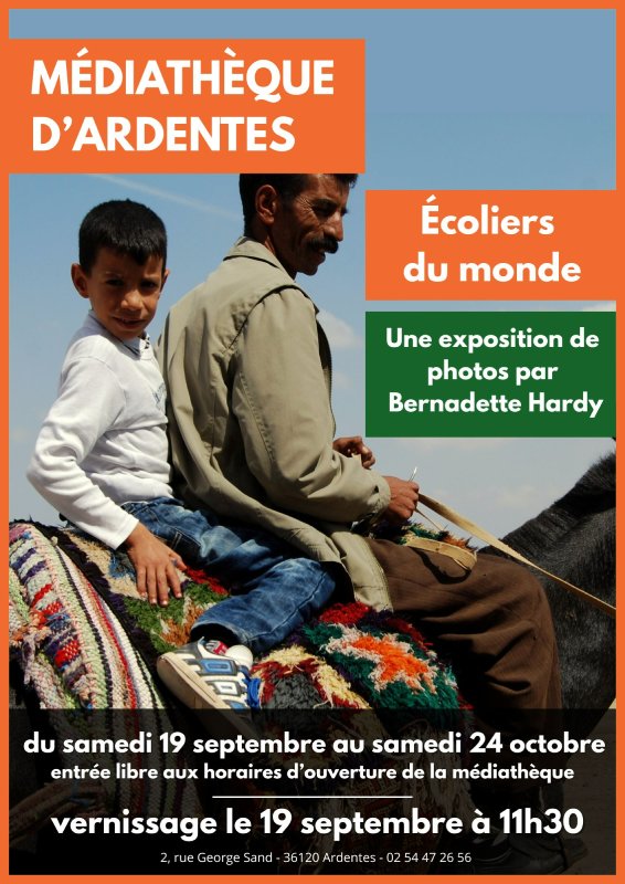 Exposition "Écoliers du monde" par Bernadette Hardy