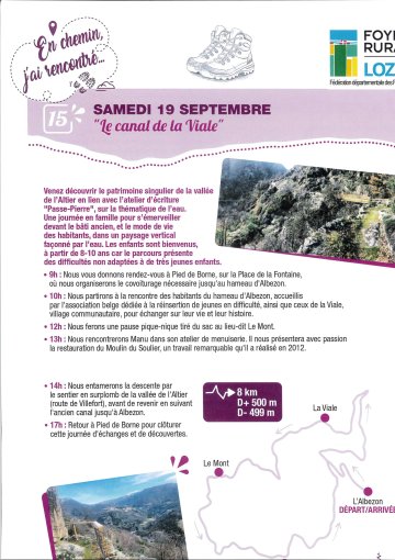 EN CHEMIN J'AI RENCONTRÉ : "LE CANAL DE LA VIALE"