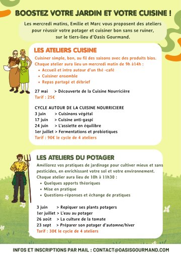 Cycles d'ateliers cuisine & potager 🌱​🥗​