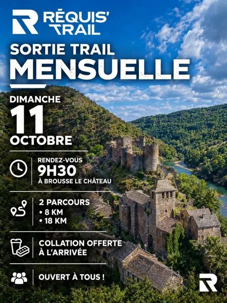 RÉQUIS'TRAIL- Sortie trail mensuelle à Brousse-le-Château