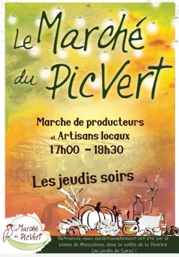 Marché alimentaire de producteurs  " Le Pic Vert du jeudi soir "