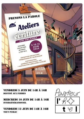 Atelier d'écriture · intergénérationnel · "Prenons la parole !"