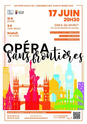 "OPÉRA SANS FRONTIÈRES" À L'EMEA DE MURET, LE MERCREDI 17 JUIN