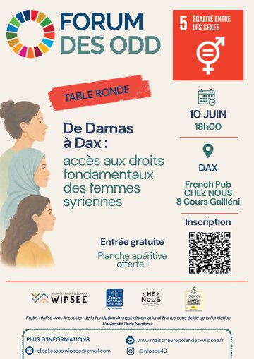 Table ronde “De Damas à Dax : accès aux droits fondamentaux des femmes syriennes”