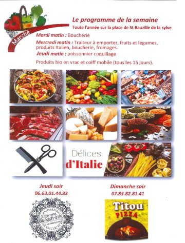 MARCHÉ DE SAINT BAUZILLE DE LA SYLVE