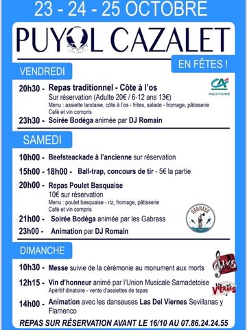 Fêtes locales de Puyol-Cazalet