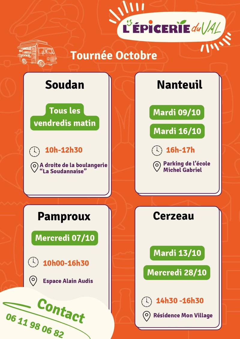 Tournée de l'Epicerie du Val à Cerzeau