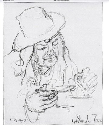 Exposition des oeuvres de Julius Turner, peintre interné au camp de Gurs