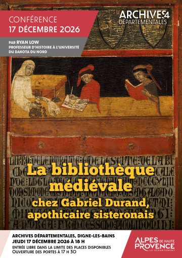 la bibliothèque médiévale chez Gabriel Durand, apothicaire sisteronais