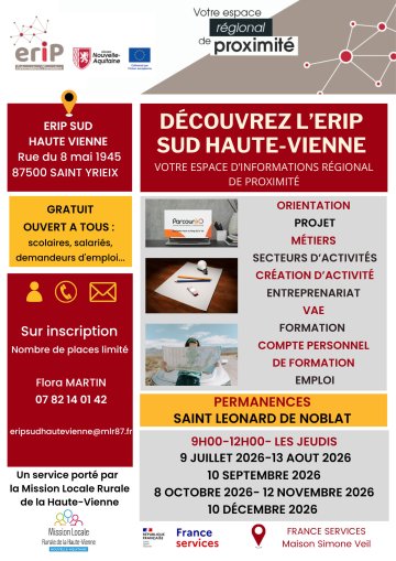 Découvrez l'Erip Sud Haute Vienne