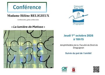 Conférence - La lumière de Matisse