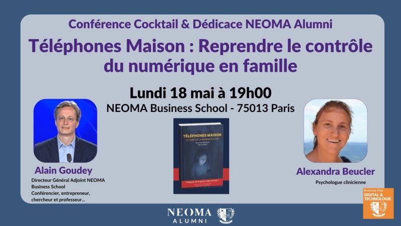 Conférence Cocktail & Dédicace | Téléphones Maison : Reprendre le contrôle du numérique en famille
