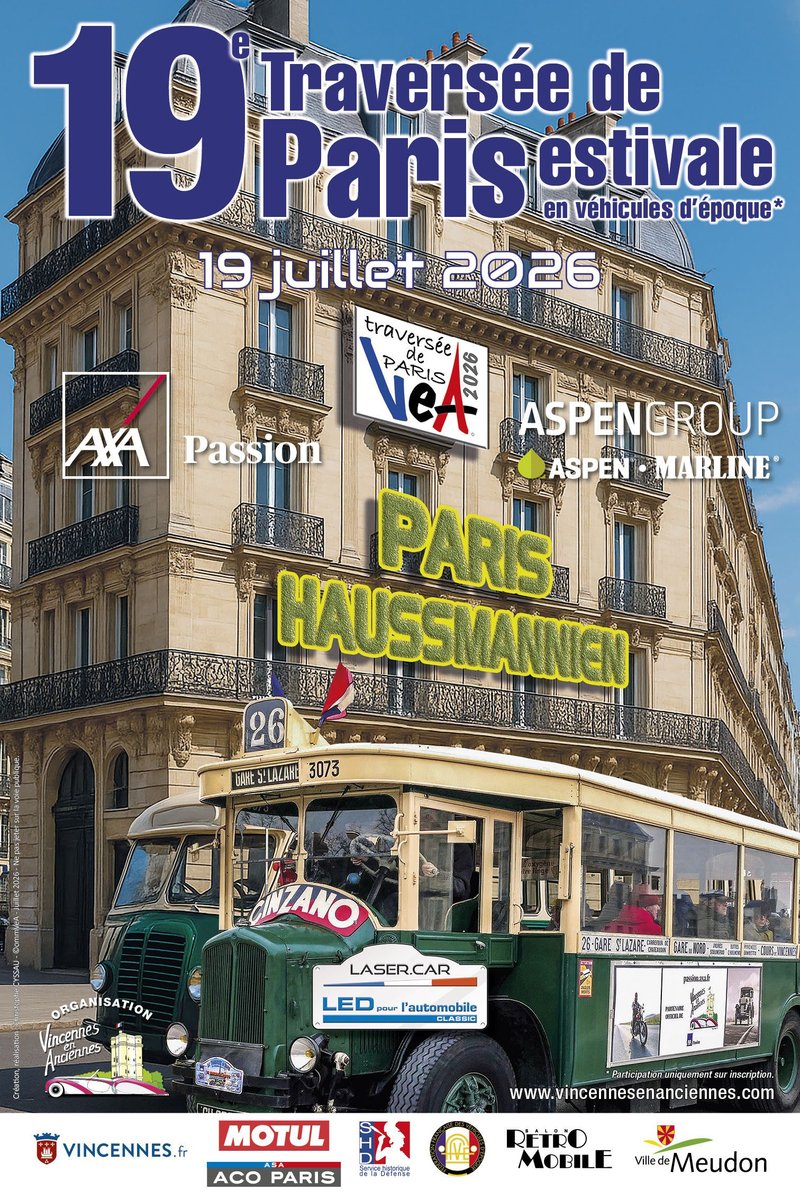 19e Traversée de Paris en véhicules d'Epoque