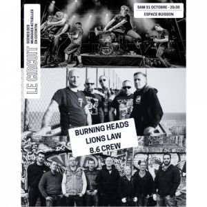 PUNK SUR CHERBOURG : BURNING HEADS + 8.6 CREW + LIONS LAW