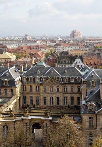 Atelier tout public dans la cour du Palais Rohan : réalisation d'un peigne fleuri