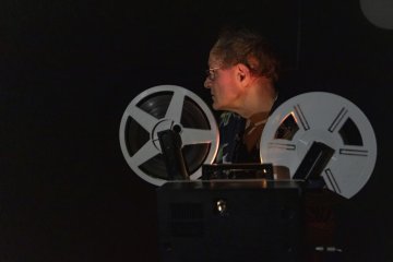 Projection de films anciens en Super 8