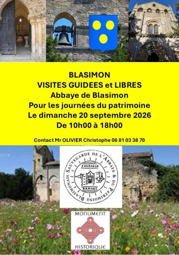 Visite guidée à l'abbatiale de Blasimon, monument classé historique